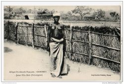   Dahomey woman, via Delcampe.