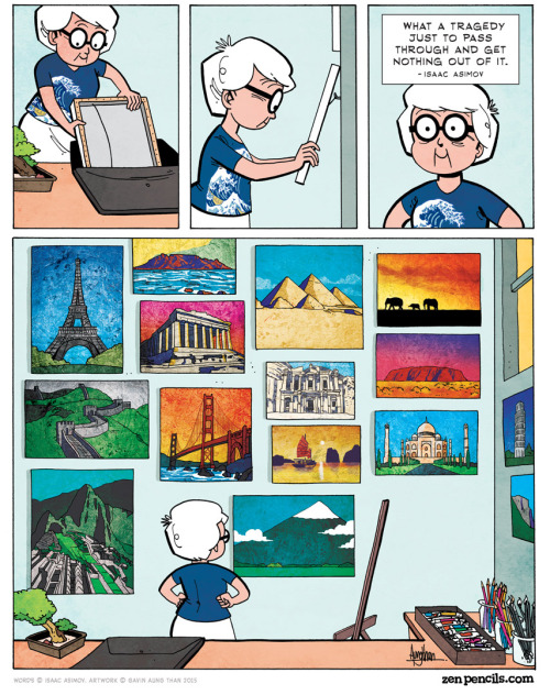 zenpencils:ISAAC ASIMOV ‘A lifetime of learning’