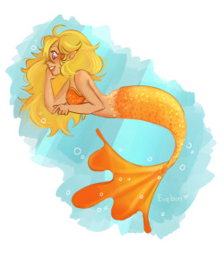 evebun:  This is probably really sketchy and gross, but I’m kind of having some art block, but still wanted to draw, and color something in a more painterly style.    ¯\_(ツ)_/¯  SO have some mermaid Yang, because my instincts were telling me she’d