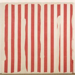 nobrashfestivity: Daniel Buren, Painting with indefinite forms,1966  Acrylic on woven cotton cloth 189.5 x 190.5 cm 