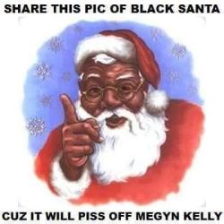 american-hohohorror-story:  potootagath:  mika-misaki2:  I don’t know who Megan Kelly is but I wanna piss her off  She is a TV host on Fox News who said that Santa HAD to be white, in answer of an african-american person, Aisha Harris, said that Santa