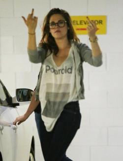 hanierose:  lackthelighttoshowtheway:  This sort of behavior used to irritate me until I learned about how invasive paparazzi are in America. There are no laws against it. I’ve also realized, that by flipping off the camera, the pictures can’t be
