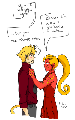 dabby-the-house-elf: one of my buds requested sun and ilia (shock the monkey), since there’s literally no content for them.  Idc if you see this as romantic or platonic or whatever  