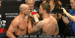 mma-gifs:  Sean O'Connell still has the best weigh-in stare downs