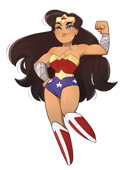 qtarts:Wonder Woman design from my LLAU .  Also a sticker! Here &lt;3 &lt;3 &lt;3