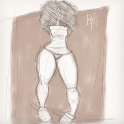 axart:  U knew I had to draw her @maliah_michel only a matter of time #axcomix #maliahmichel #thickchicks  Nice