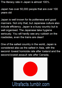 yodaddyowemechildsupport:  leonphelps69:  ultrafacts:   Sources: 1 2 3 4+4 5 6 7 8 9 10 Follow Ultrafacts for more facts daily.   I loved Japan  Reasons why I want to visit Japan one day.. Hell I wouldn’t mind living there 