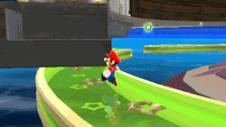 suppermariobroth:  In Super Mario Galaxy, jumping off of reflective surfaces sometimes makes the reflection briefly follow Mario to the surface he lands on.