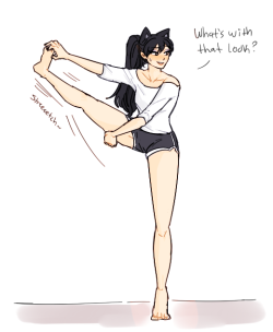 gay ass stream shit ft. monos and friendsfirst two drawings: a modern!au, the girls stretching/about to try out yogathird drawing: rwby!rock au, weiss feels an sudden urge while duet-ing with winter