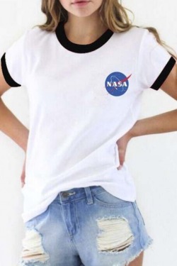 cyberblizzardsweets: Stylish Designer Tops  NASA Logo // Pocket Alien // Alien Pattern  Alien Embroidery // Cat &amp; Cactus // Coconut Palm   CRYBABY // Cactus Embroidered // Lace Inserted Free Shipping Worldwide Over อ!   