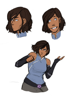 hragon:I know I’m late to the party, but I just had to sketch Korra’s new hairstyle! Korra changing her ‘do didn’t really come as a surprise… after all, she has been spending a lot of time with Zuko lately. :)  &lt;3
