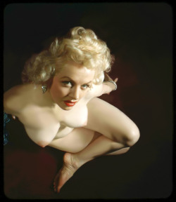 Dixie Evans        (aka. Mary Lee Evans)    aka. “The Marilyn Monroe of Burlesque”..Photographed by  —  George K. Mann