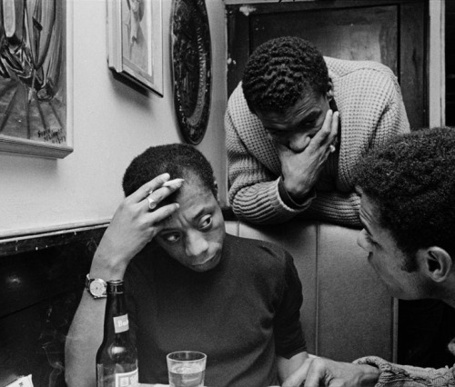 twixnmix:  James Baldwin at Junior’s Bar and Lounge on 52nd Street, during rehearsals for his play “Blues for Mister Charlie” in New York City, 1964.Photos by Bob Adelman