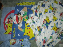 I just remembered that I have NEW POKEMON/ASH KETCHUM BED SHEETS ansd I didn&rsquo;t upload pics!!!