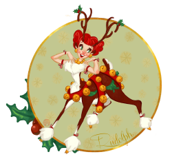savannahalexandraart:  savannahalexandraart:    You know Dasher, and Dancer, andPrancer, and Vixen,Comet, and Cupid, andDonner and BlitzenBut do you recallThe most famous reindeer of allRudolph, the red-nosed reindeer!!    I can finally post what I’ve
