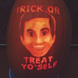 princeboorito:  nbcparksandrec:  smartgirlsattheparty:  One of my pumpkins this year :)    i love you. 