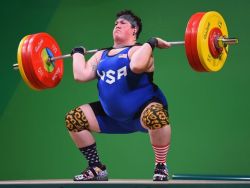 whatbigotspost:  parliamentaryinquiry:  drst:  slowdecade:  she trained in abject poverty  This is Sarah Robles.  She won a Bronze medal in Rio yesterday, first US weightlifting medal in 16 years.  “I still have bad thoughts about myself, but I’ve
