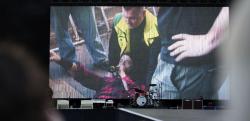 chamallex:  micdotcom:  Dave Grohl fell off the stage and broke his leg — but finished the show anyway“I think I just broke my leg. I think I really broke my leg,” Grohl had informed the Gothenburg, Sweden audience. “Ladies and gentleman, let