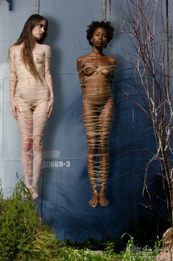 atlas-below:  Another by Grady Richardson in 2014, titled Hanging by a Thread. Models: Charmelodi Infini and myself :) 