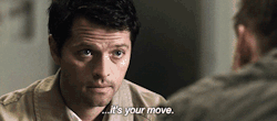 amordelfriki:  marilynmay:   This scene breaks my heart every time.  Misha played crazy!cas so well (even though I seem to remember him saying it was the hardest version to play). He was really fun and cute and adorable, but you could tell just by split