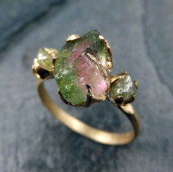 sayholapaola:  culturenlifestyle:  Stunning Handmade Raw Organic Gemstone &amp; Precious Metal Jewelry by Angeline Portland based indie boutique By Angeline handcrafts stunning gold rings with rough uncut gemstones. The artist loves to transform metals