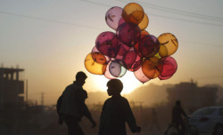  Balloon sellers in Kabul, Afghanistan 