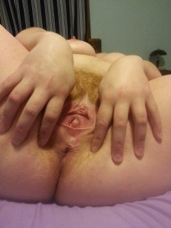 hottme52:  I love spreading my hairy pussy for you!!!