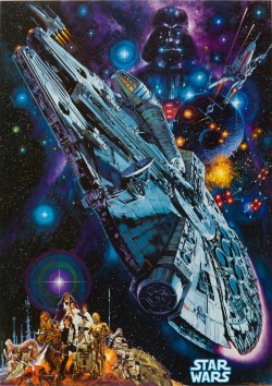 as-warm-as-choco:  The Official Japanese STAR WARS Posters by late illustrator Noriyoshi Ohrai (  生頼 範義) (1935-2015). He also made the inernational The Empire Strikes Back poster, and countless more art works, such as The Godzilla, etc. 