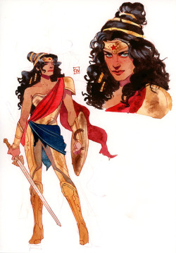 kevinwada:  Wonder Woman design, 2018Loved her all-golden armor from Kingdom Come so I kinda jumped off from there.