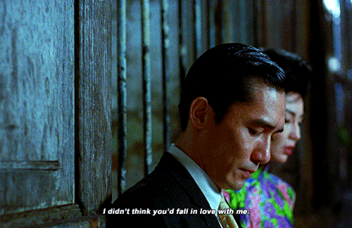 hayao-miyazakis:I was only curious to know how it started. Now I know. Feelings can creep up just like that. I thought I was in control.  In the Mood for Love I 花樣年華 (2000), dir. Wong Kar-wai  