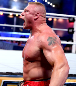 rwfan11:  fishbulbsuplex:  Brock Lesnar   Who’s been sucking on his nips!?……LMAO! :-)