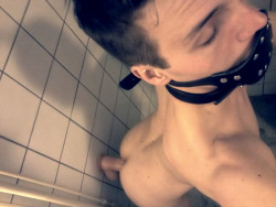 newdomsub:  gayboykink:  This is how my prostate milking sessions look like. What you don’t see are two badly aching nipple clamps, a dripping chastity device and all the dirty fantasies I was having while riding my favourite dildo. ^^  While master