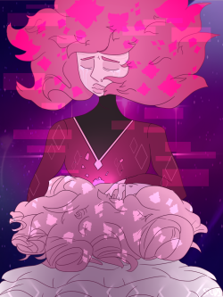 spudsart0:  ”Live on Rose, lead your rebellion.  I believe you can make this world beautiful.”   What if Pink Diamond let Rose Quartz shatter her.  In hope that Rose can lead the Gems into a better future?  So i provided this theory with a drawing!