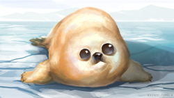 fairysharkmother:  gaeree:  CANADIAN ZODIAC 3: Baby Seal ICE ICE BABY   Sea family are not to be trifled with. 