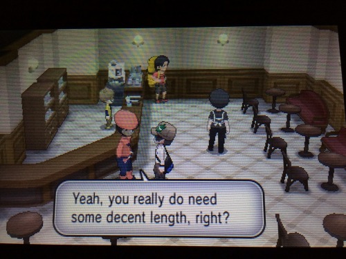I saw that, and though “did you really just say that to me?” My Pokemon Y character is female so yeah.