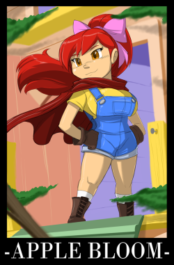 shonuff44: Greatdragon Comm: APPLE BLOOM Commission of Humanized Applebloom. This will mark the 2nd CMC I have posed in front of the tree house. I liked the heroic pose in the wind look. Wasn’t too keen on making her top heavy but it was requested for