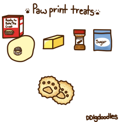 ddlgdoodles:  These are petplayer (and little) treats, meaning they’re for humans, not for animal consumption. You will need:  A box of Ready-to-Bake Pie Crust* You can either buy these frozen and roll them out or you can buy them in boxes (look in