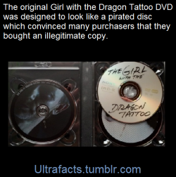 ultrafacts:    Sony designed the DVD disc art to fit into the spirit of the movie, as the film’s main character, Lisbeth Salander, is a computer hacker. The disc art resembles a self-burnt DVD-R, one that Lisbeth might have used herself.  Some customers