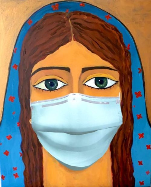 Malak Mattar, a Palestinian artist from Gaza, where only 200 coronavirus tests for a captive population of 1.8 million have been allowed in by the Israeli government.https://painted-face.com/