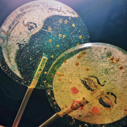 thegryphonsnest: And Now For Something Sweet… Hand-Painted Edible Lunar Lollipops! 