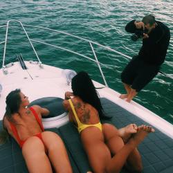 mikeohrangutang:  Today shooting UNCENSORED #THECONSERVATIVESISSUE4 with two Brazilian goddesses @caroline_de_campos_ @suelasmar_ by an @ohrangutang to be available soon at @primateeyes WWW.PRIMATEEYES.COM THANKS TO @citimarine_yachts @miss.maneater 