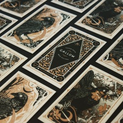 gallowco: Our new business cards are inspired by The High Priestess and The Empress tarot cards, and beautifully screenprinted with metallic copper ink by @triplestamppress 