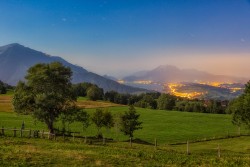 Fullmoon (Valley of Fire) Zugerberg, Switzerland by Ingo Meckmann 2 minute exposure