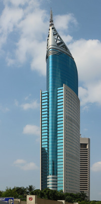 Wisma 46 - Bangunan tertinggi di Indonesia, pencakar langit setinggi 262 m (hingga pucuk antena) yang terletak di komplek Kota BNI di Jakarta Pusat, Indonesia. Menara perkantoran bertingkat 46 ini selesai tahun 1996 yang dirancang oleh Zeidler Roberts