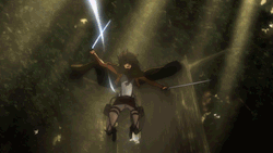 toonami:  “Mikasa Ackerman, model cadet, excels at everything” …including rage.    &lt;3