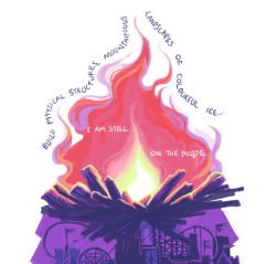 torpedoesarts: GUH! The image is too big for tumblr, so I had to split it up!  This took about 3 days! Inspired by the new Mew album, Visuals. For each section I just drew whatever came to mind for each song, and it goes in reverse order because I started