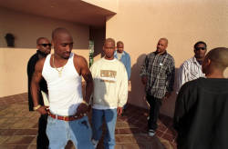 supamuthafuckinvillain:metaphorze:  Pac dressed like CJ from San Andreas haha  I swear I thought this was a screenshot  of San Andreas