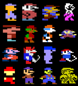 dinosaur-joshua:  suppermariobroth:  Sprites of Mario from various ports of Donkey Kong, Donkey Kong Jr. and Mario Bros. to non-Nintendo systems.   Which Mario are you tag yourself 
