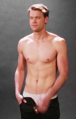 famousmeat:  Shirtless Chord Overstreet unzips his pants on Glee