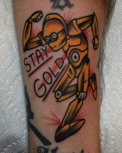 kingfantastic:  Bet you didn’t know C-3PO is punk as fuck. Thanks Justin!  (at Heart And Soul Tattoo) 